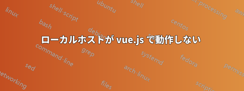 ローカルホストが vue.js で動作しない