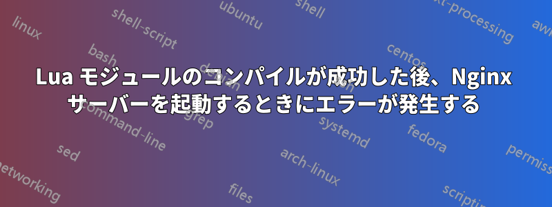 Lua モジュールのコンパイルが成功した後、Nginx サーバーを起動するときにエラーが発生する