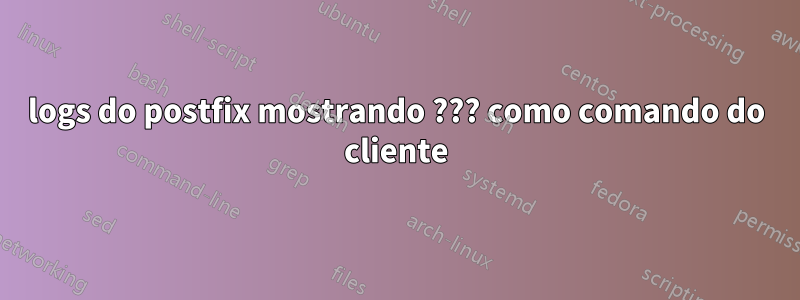 logs do postfix mostrando ??? como comando do cliente