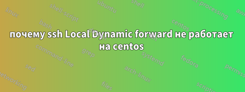 почему ssh Local Dynamic forward не работает на centos