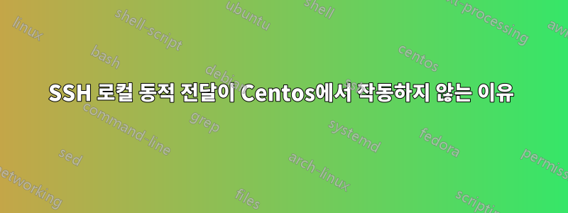 SSH 로컬 동적 전달이 Centos에서 작동하지 않는 이유