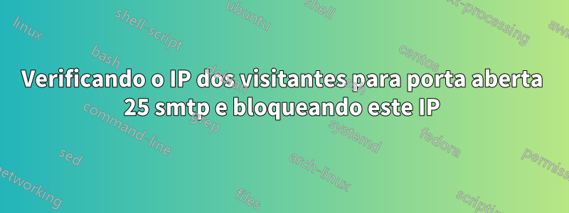 Verificando o IP dos visitantes para porta aberta 25 smtp e bloqueando este IP