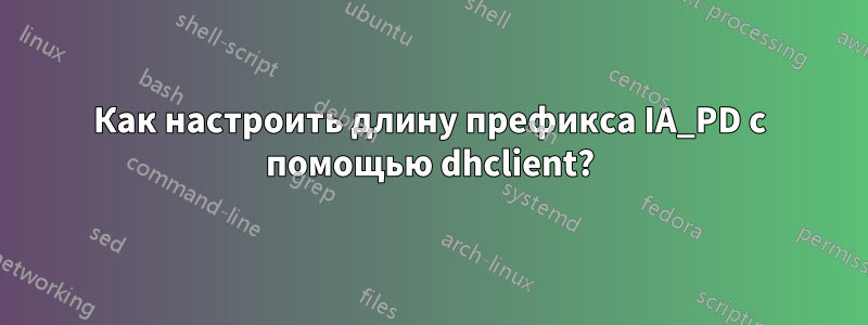 Как настроить длину префикса IA_PD с помощью dhclient?