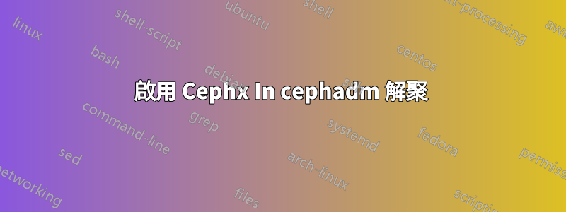 啟用 Cephx In cephadm 解聚