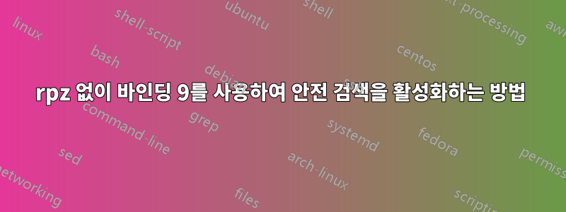 rpz 없이 바인딩 9를 사용하여 안전 검색을 활성화하는 방법