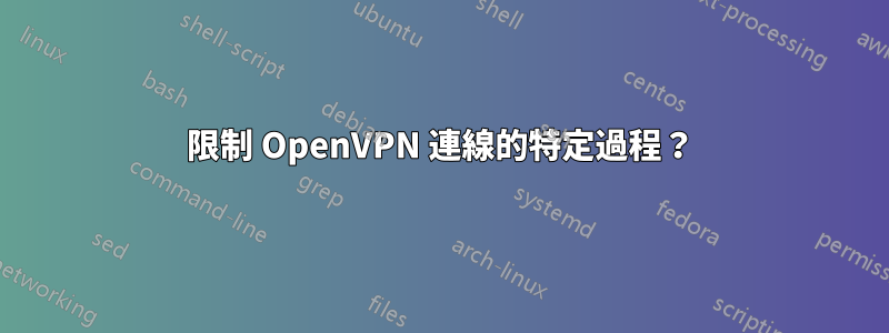 限制 OpenVPN 連線的特定過程？