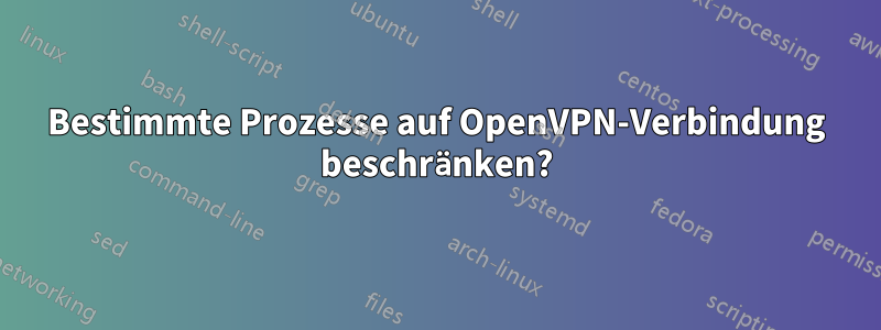 Bestimmte Prozesse auf OpenVPN-Verbindung beschränken?