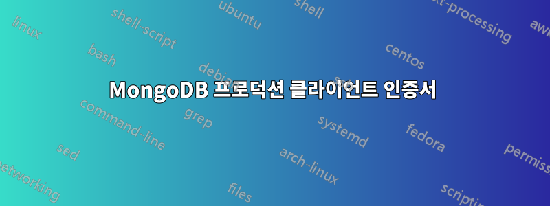 MongoDB 프로덕션 클라이언트 인증서