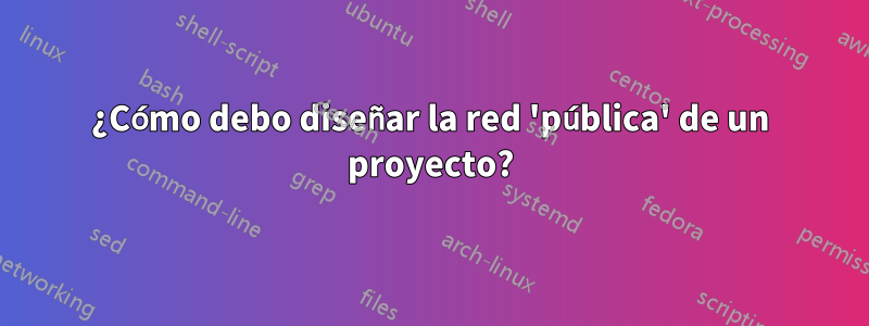 ¿Cómo debo diseñar la red 'pública' de un proyecto?