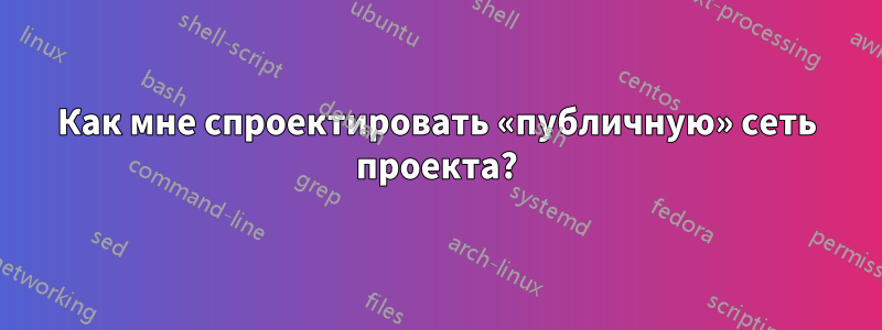 Как мне спроектировать «публичную» сеть проекта?