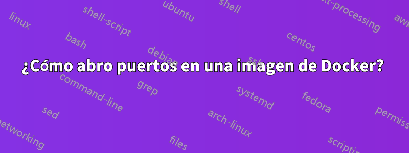 ¿Cómo abro puertos en una imagen de Docker?