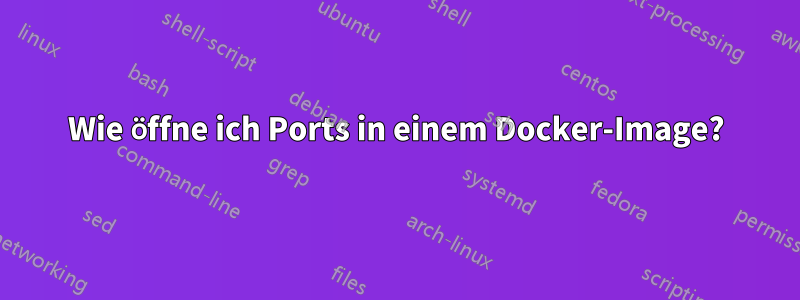 Wie öffne ich Ports in einem Docker-Image?