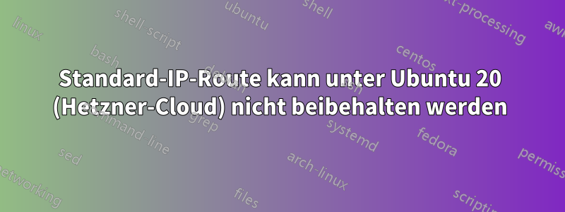 Standard-IP-Route kann unter Ubuntu 20 (Hetzner-Cloud) nicht beibehalten werden