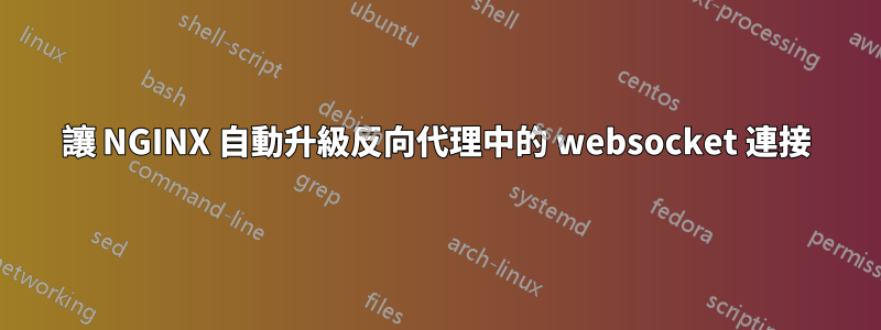 讓 NGINX 自動升級反向代理中的 websocket 連接