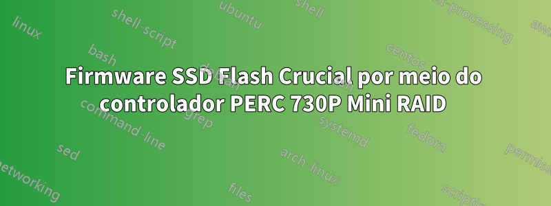 Firmware SSD Flash Crucial por meio do controlador PERC 730P Mini RAID