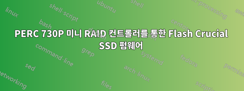 PERC 730P 미니 RAID 컨트롤러를 통한 Flash Crucial SSD 펌웨어