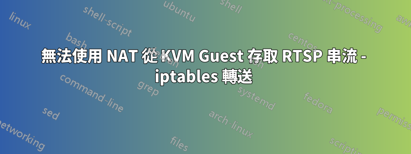 無法使用 NAT 從 KVM Guest 存取 RTSP 串流 - iptables 轉送