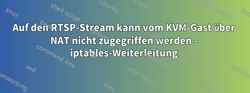 Auf den RTSP-Stream kann vom KVM-Gast über NAT nicht zugegriffen werden - iptables-Weiterleitung