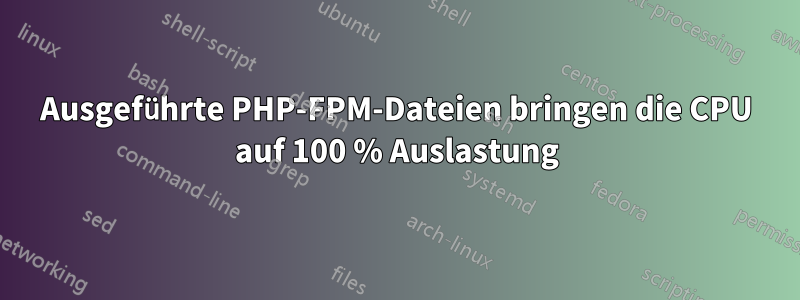 Ausgeführte PHP-FPM-Dateien bringen die CPU auf 100 % Auslastung