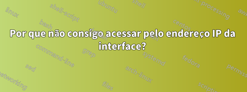 Por que não consigo acessar pelo endereço IP da interface?