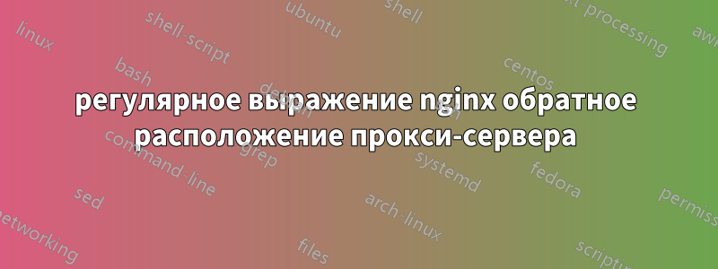 регулярное выражение nginx обратное расположение прокси-сервера