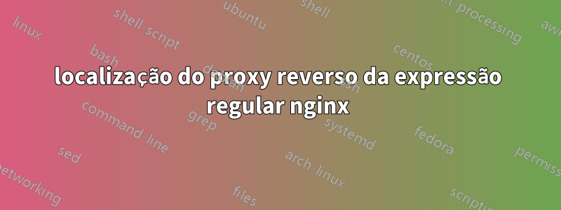 localização do proxy reverso da expressão regular nginx