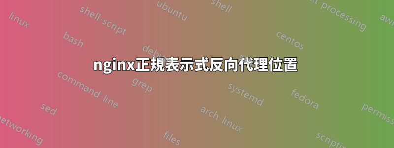 nginx正規表示式反向代理位置