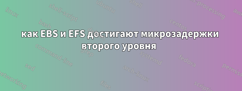 как EBS и EFS достигают микрозадержки второго уровня 