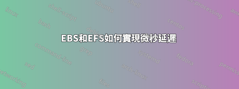 EBS和EFS如何實現微秒延遲