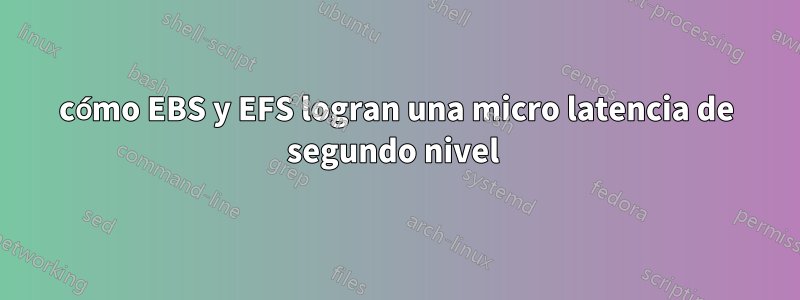 cómo EBS y EFS logran una micro latencia de segundo nivel 