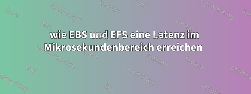 wie EBS und EFS eine Latenz im Mikrosekundenbereich erreichen 