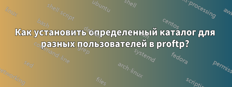 Как установить определенный каталог для разных пользователей в proftp?