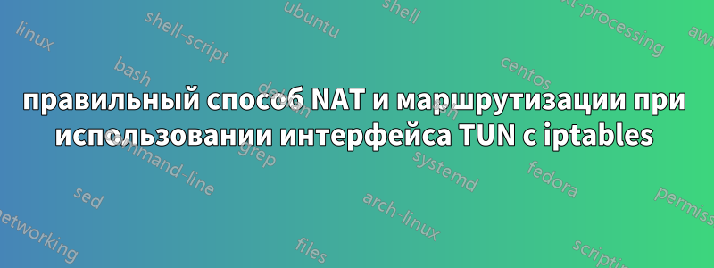 правильный способ NAT и маршрутизации при использовании интерфейса TUN с iptables