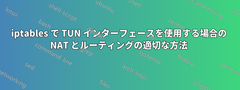 iptables で TUN インターフェースを使用する場合の NAT とルーティングの適切な方法