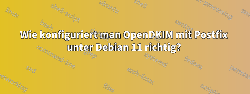 Wie konfiguriert man OpenDKIM mit Postfix unter Debian 11 richtig?