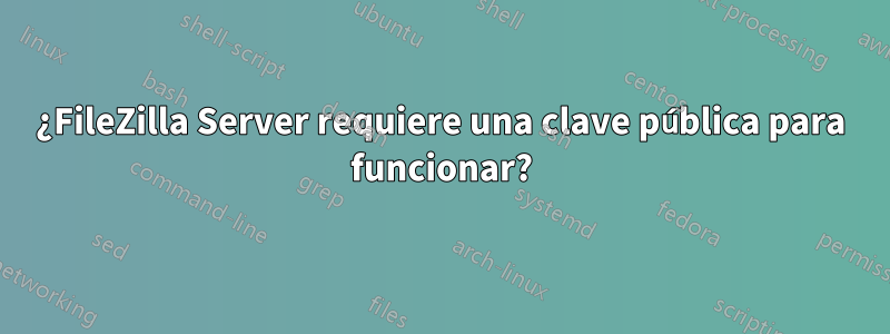 ¿FileZilla Server requiere una clave pública para funcionar?