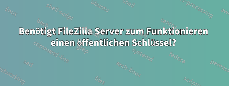 Benötigt FileZilla Server zum Funktionieren einen öffentlichen Schlüssel?