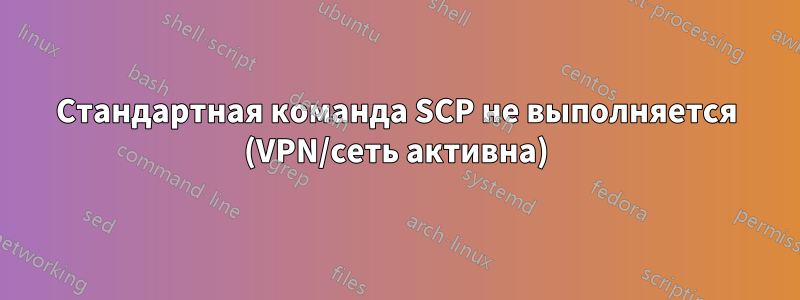 Стандартная команда SCP не выполняется (VPN/сеть активна)