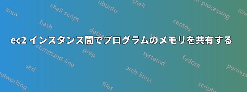 ec2 インスタンス間でプログラムのメモリを共有する 