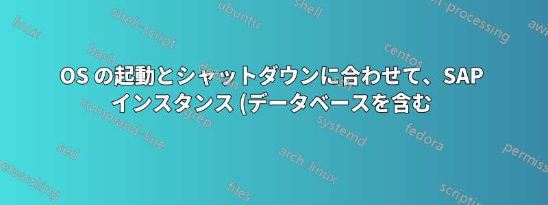 OS の起動とシャットダウンに合わせて、SAP インスタンス (データベースを含む) を自動的に起動および停止するにはどうすればよいですか?