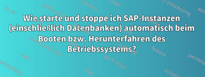 Wie starte und stoppe ich SAP-Instanzen (einschließlich Datenbanken) automatisch beim Booten bzw. Herunterfahren des Betriebssystems?