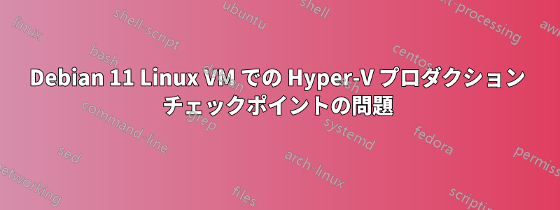 Debian 11 Linux VM での Hyper-V プロダクション チェックポイントの問題