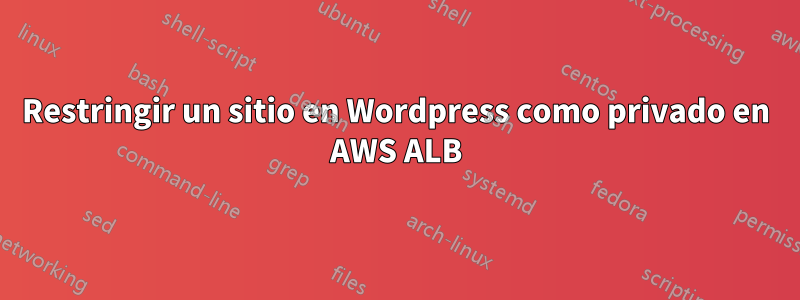 Restringir un sitio en Wordpress como privado en AWS ALB