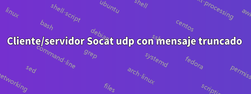 Cliente/servidor Socat udp con mensaje truncado