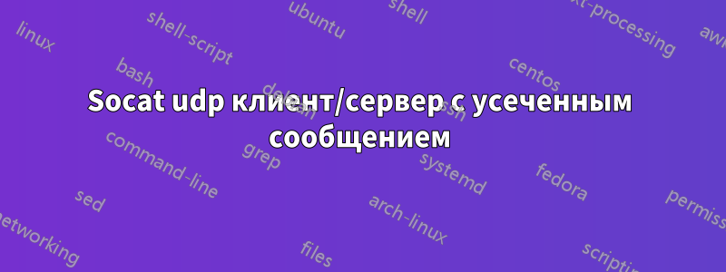 Socat udp клиент/сервер с усеченным сообщением