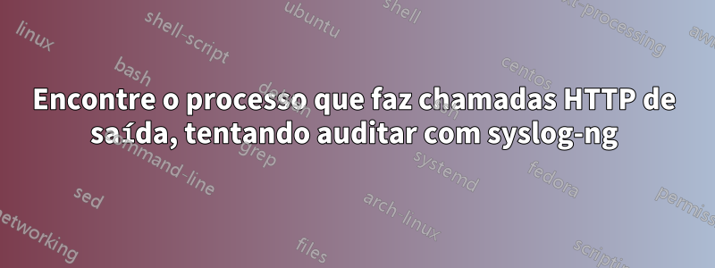 Encontre o processo que faz chamadas HTTP de saída, tentando auditar com syslog-ng