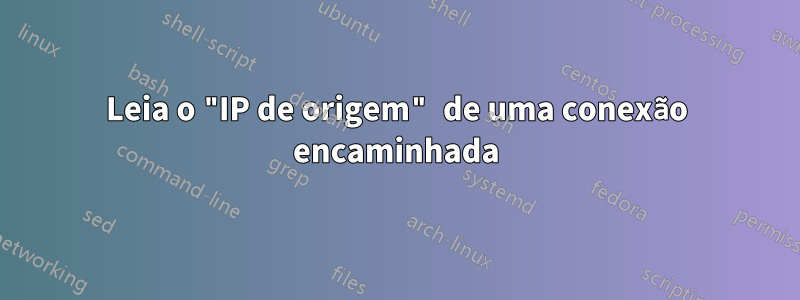 Leia o "IP de origem" de uma conexão encaminhada