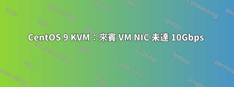 CentOS 9 KVM：來賓 VM NIC 未達 10Gbps