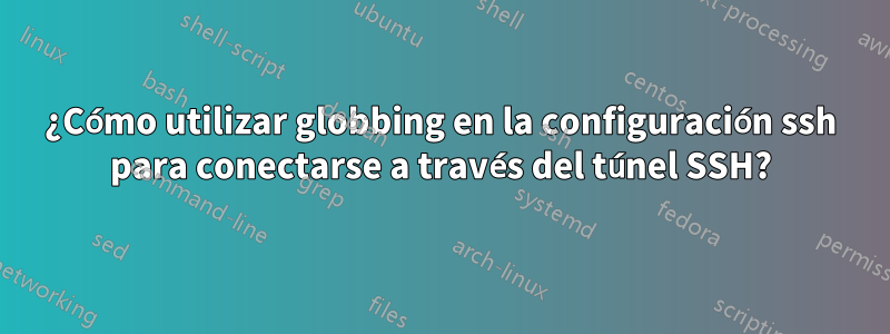 ¿Cómo utilizar globbing en la configuración ssh para conectarse a través del túnel SSH?