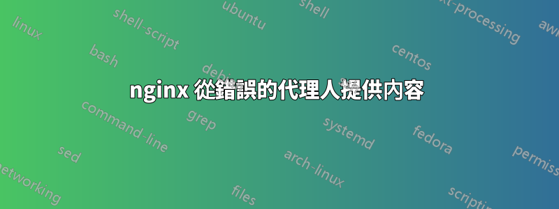 nginx 從錯誤的代理人提供內容